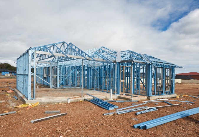Steel frame house