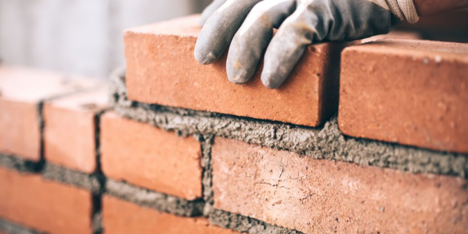 Bricks being laid