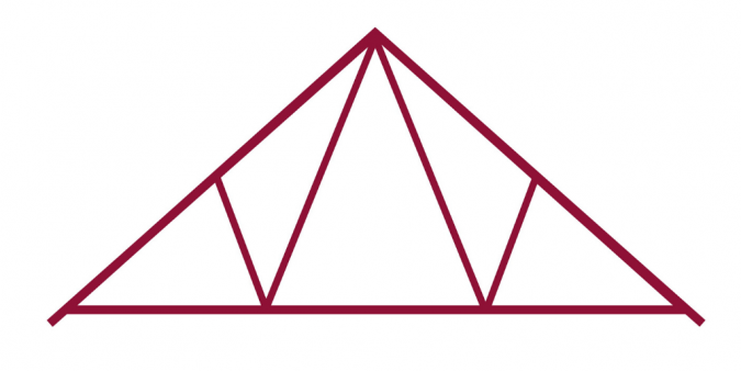 Fink roof truss