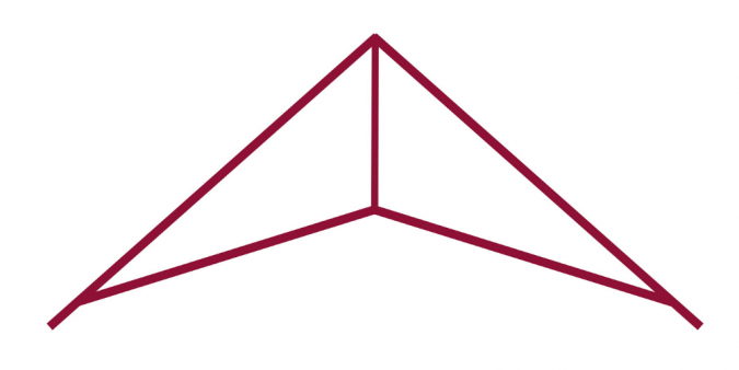 Scissor roof truss