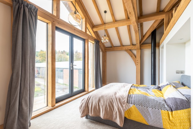 The master bedroom with Juliet balcony