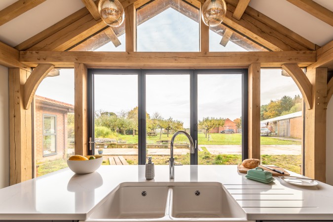 The view from the self-build's kitchen window