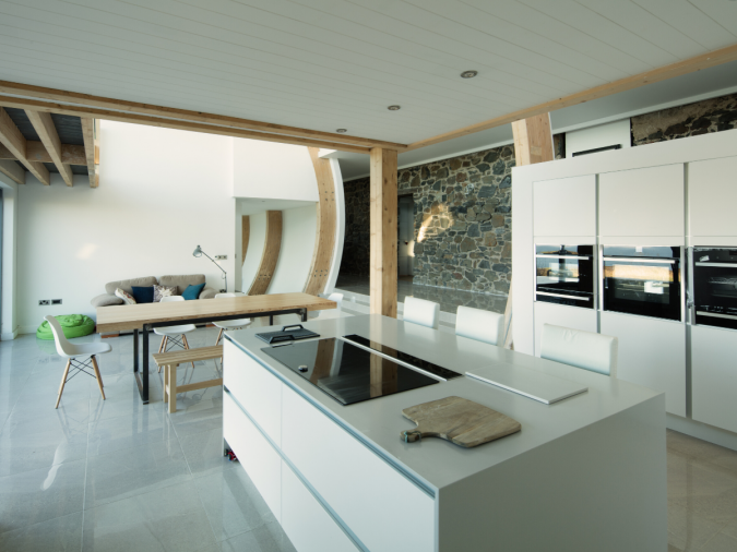 Kitchen with cabinets