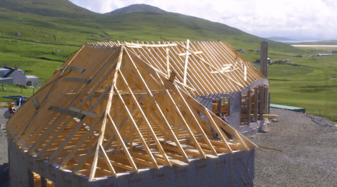 Roof trusses on a self-build