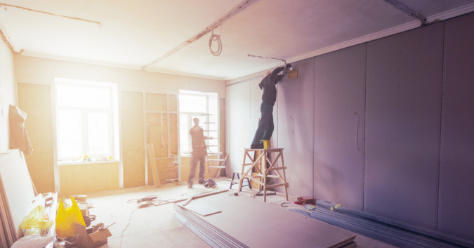 Plasterboard installation