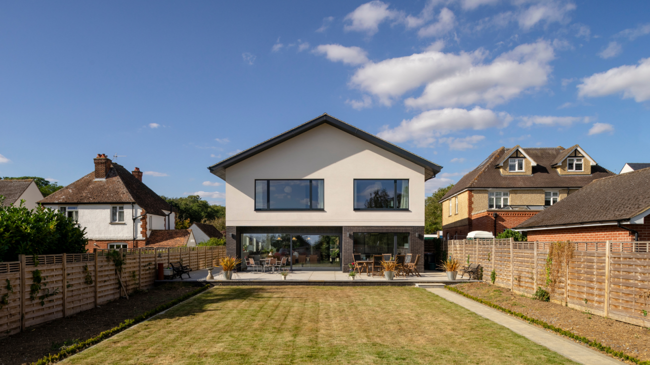 John's back garden in the Passivhaus self-build home