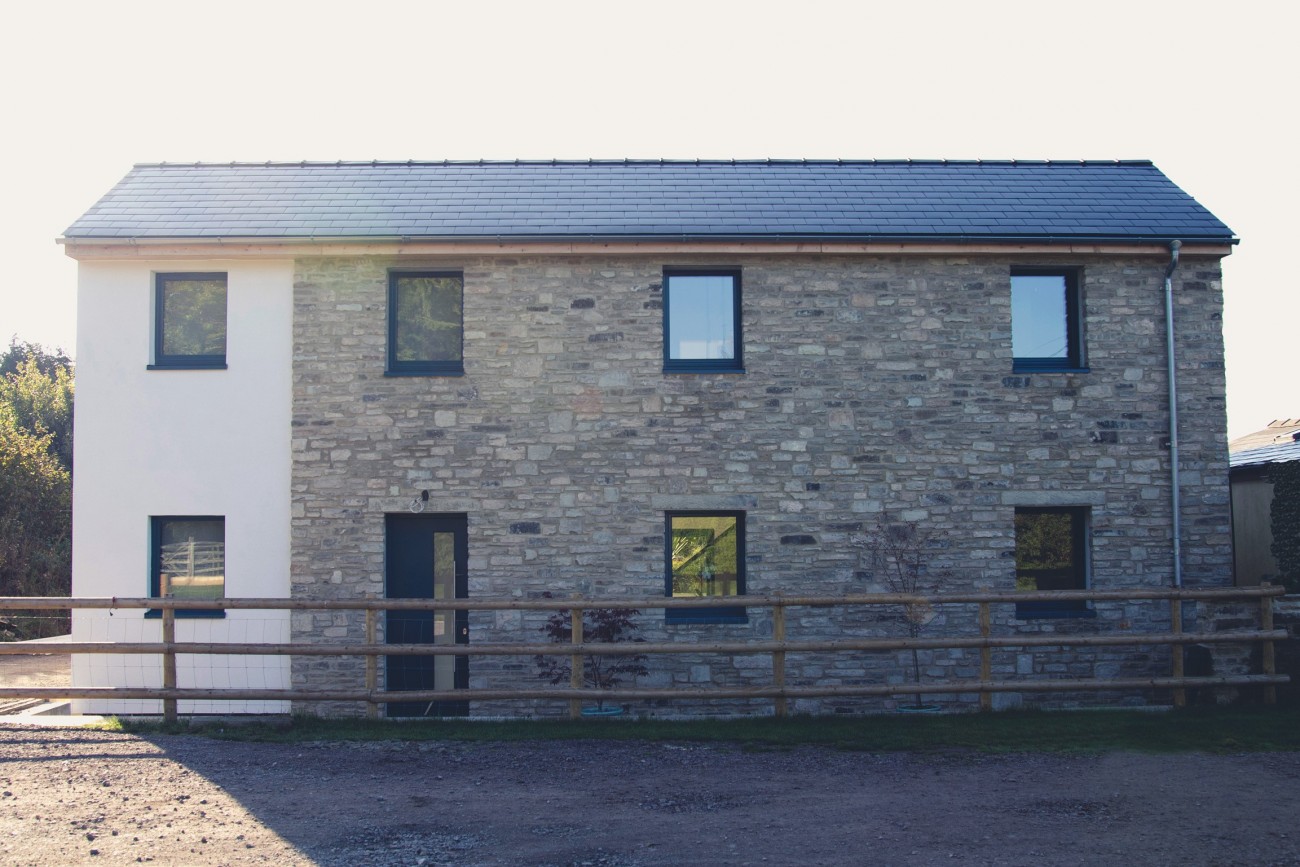 The front of the Passivhaus self-build home