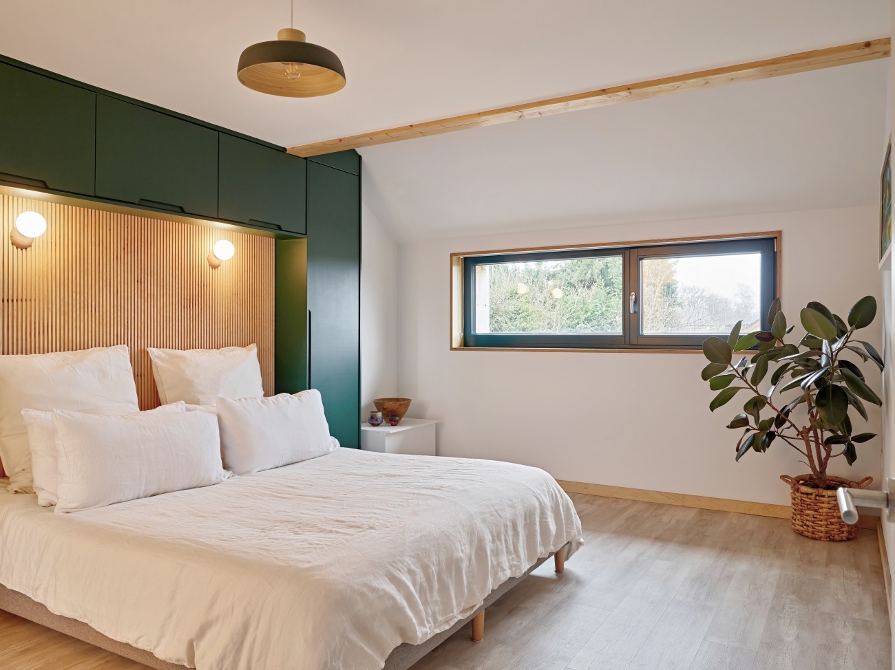 Bedroom in the Passivhaus self-build